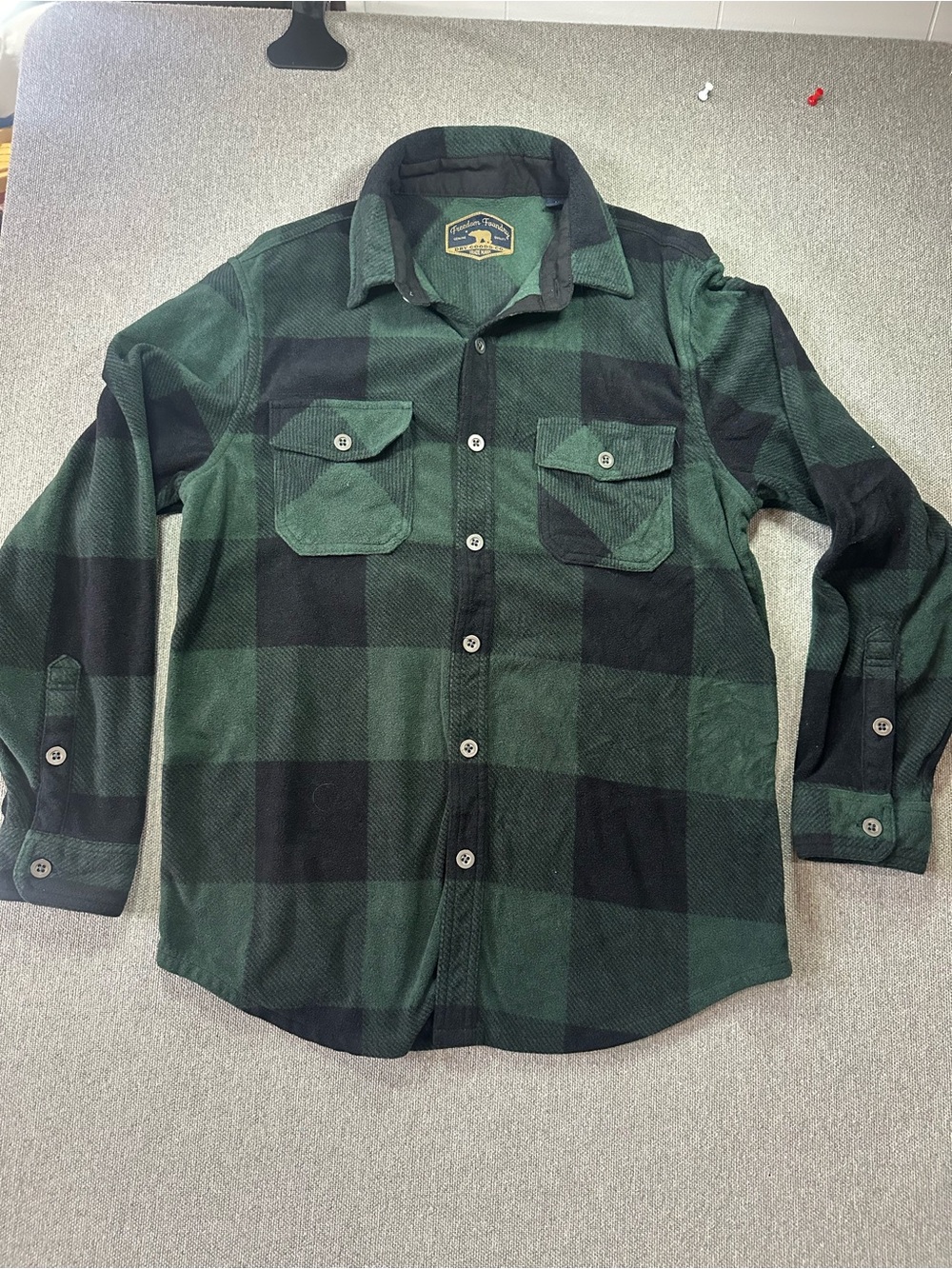 Men's Green Plaid Button-Down Soft Flannel Shirt